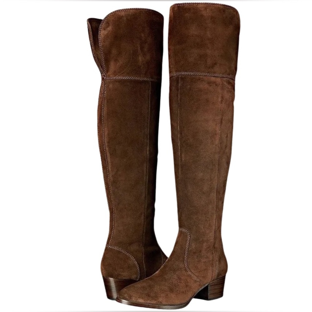 Frye Women's Clara Otk Slouch Boot 100% Suede Size: 7 Color: Brown Shoes NEW.